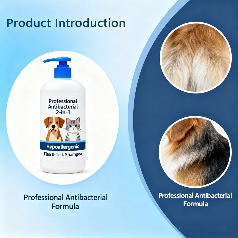Flea Shampoo Manufacturer - Professional Antibacterial 2-in-1