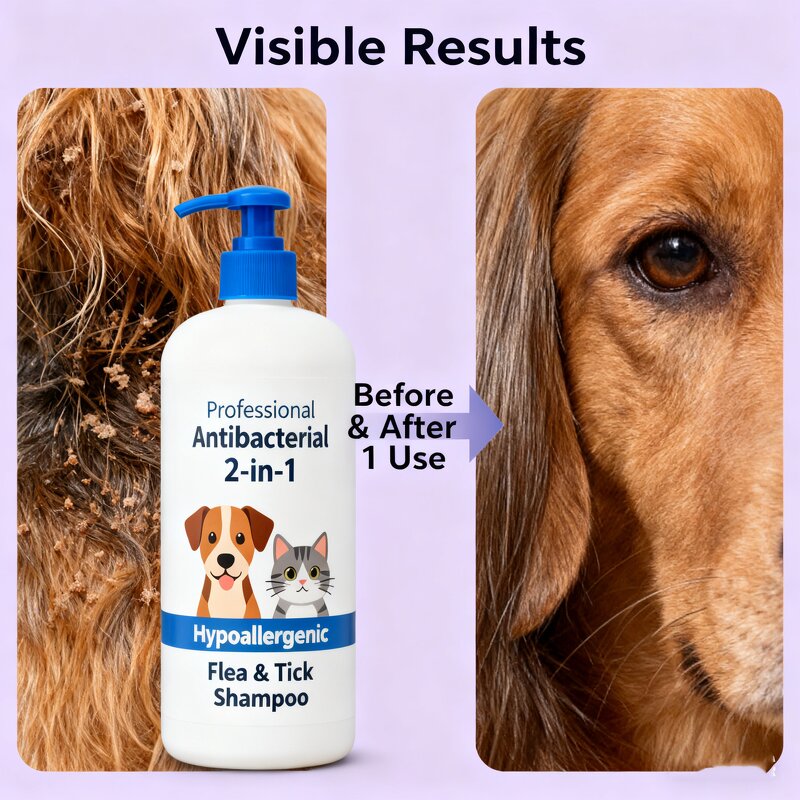 Flea Shampoo Manufacturer - Professional Antibacterial 2-in-1