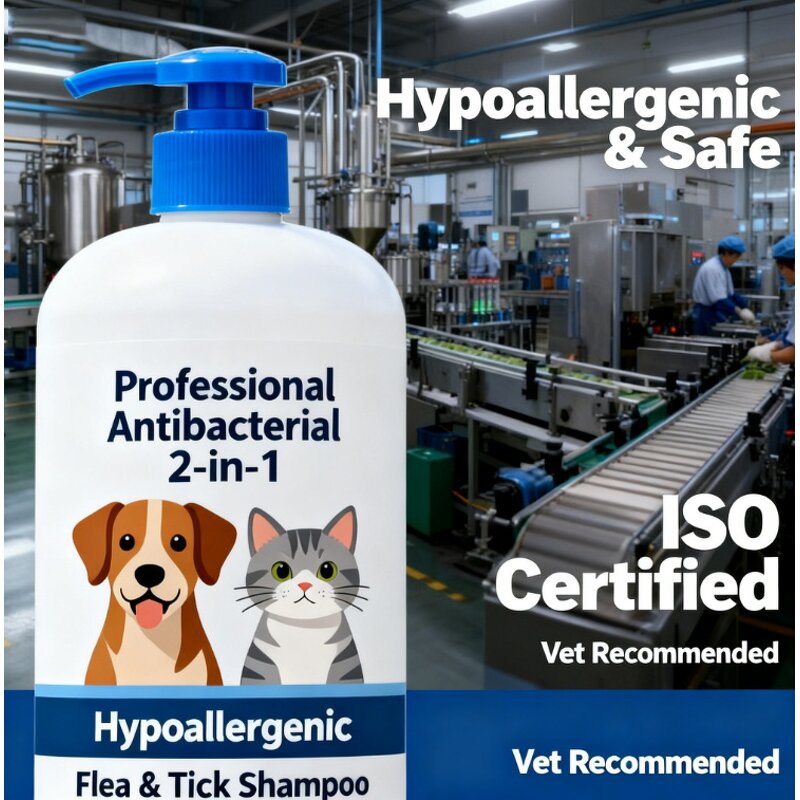 Flea Shampoo Manufacturer - Professional Antibacterial 2-in-1