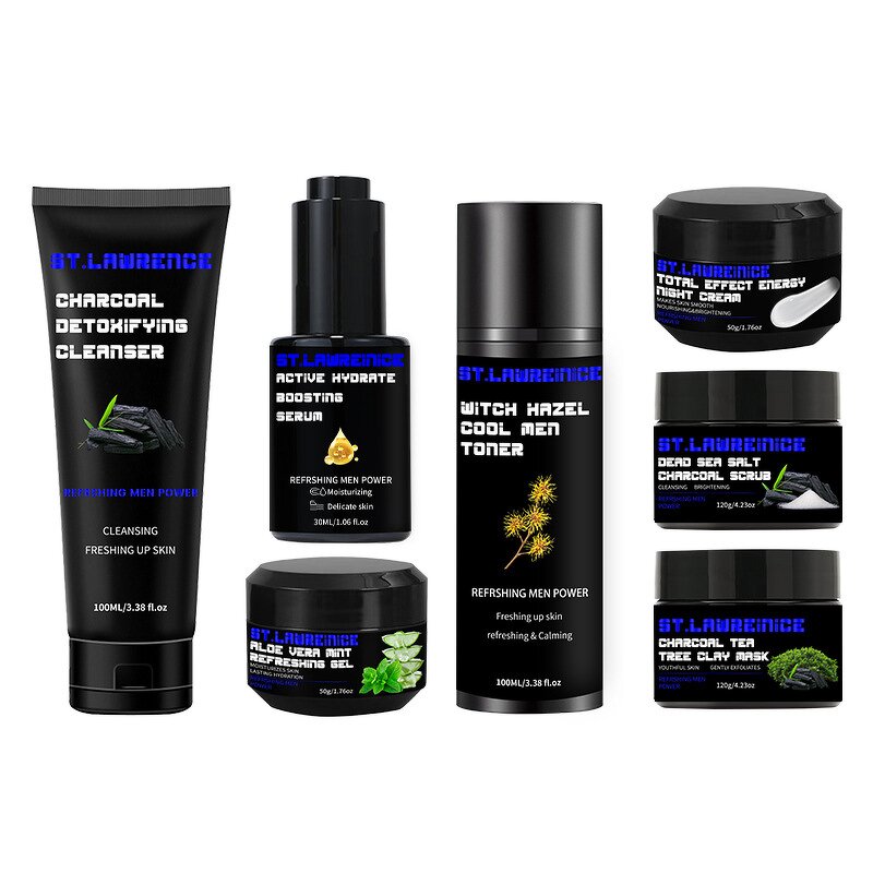 Men's Skin Care Set Manufacturer - Private Label Custom Korean Charcoal Vegan Organic