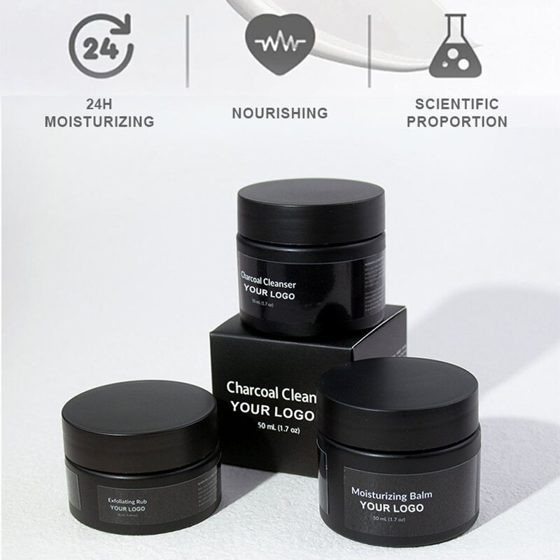 Men's Skin Care Set Factory - Private Label Wholesale Organic Charcoal Glass Gift