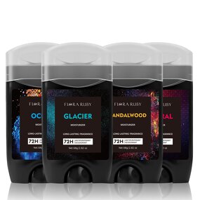 Men's Deodorant Factory - Flora Ruby 72H Full Body Natural Roll On Refillable