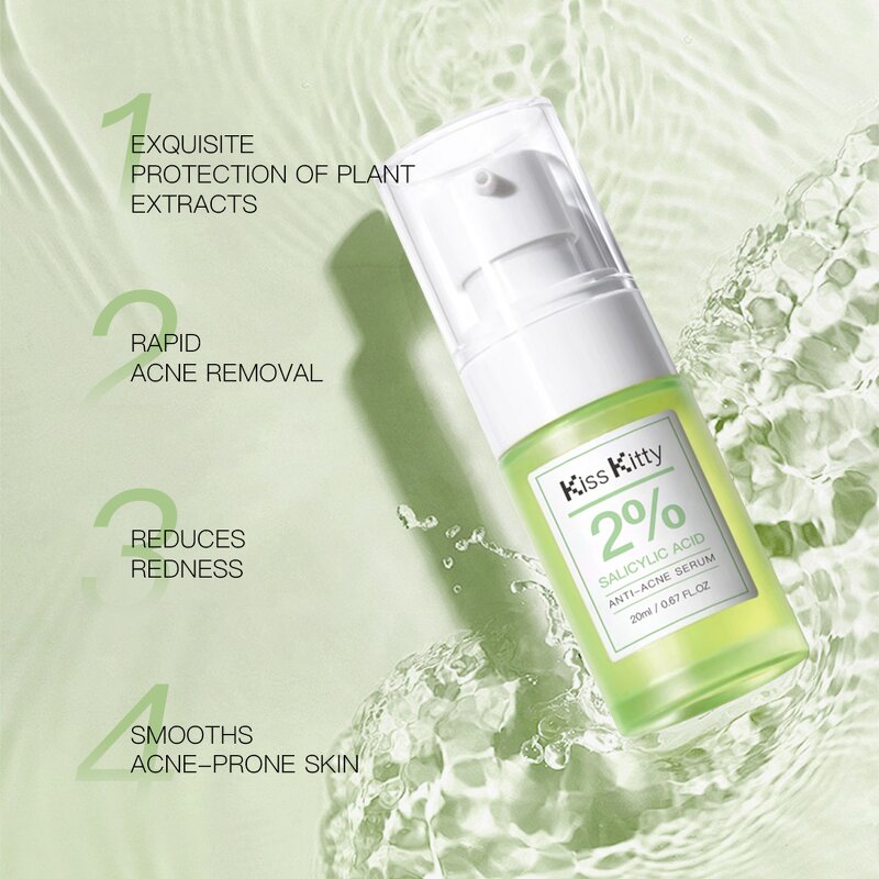Salicylic Acid Serum Manufacturer - Kiss Kitty 2% Wholesale Custom Acne Exfoliating