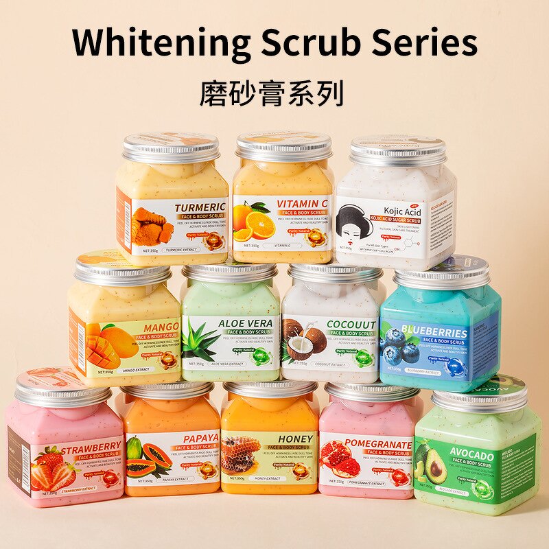 Body Scrub Manufacturer - Korean Custom Whitening Kojic Sugar Cream Natural Organic