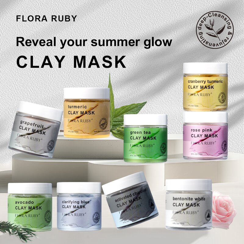 Clay Mask Factory - Private Label OEM ODM Rose Cranberry Avocado 9 Kinds