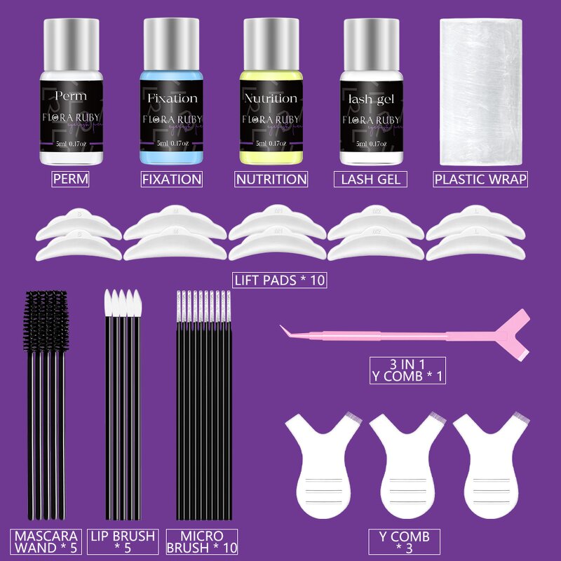 Lash Lift Kit Manufacturer - FLORA RUBY Keratin Eyelash Laminations Professional Private
