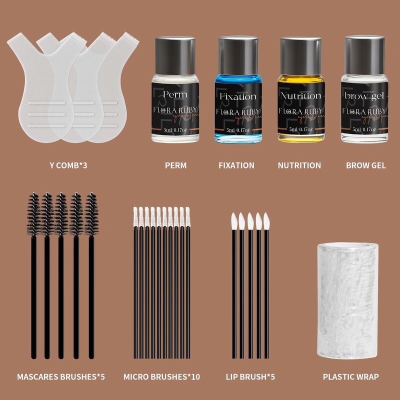 Brow Lift Kit Factory - Custom FLORA RUBY Wild Brow Lamination Lift Professional Set