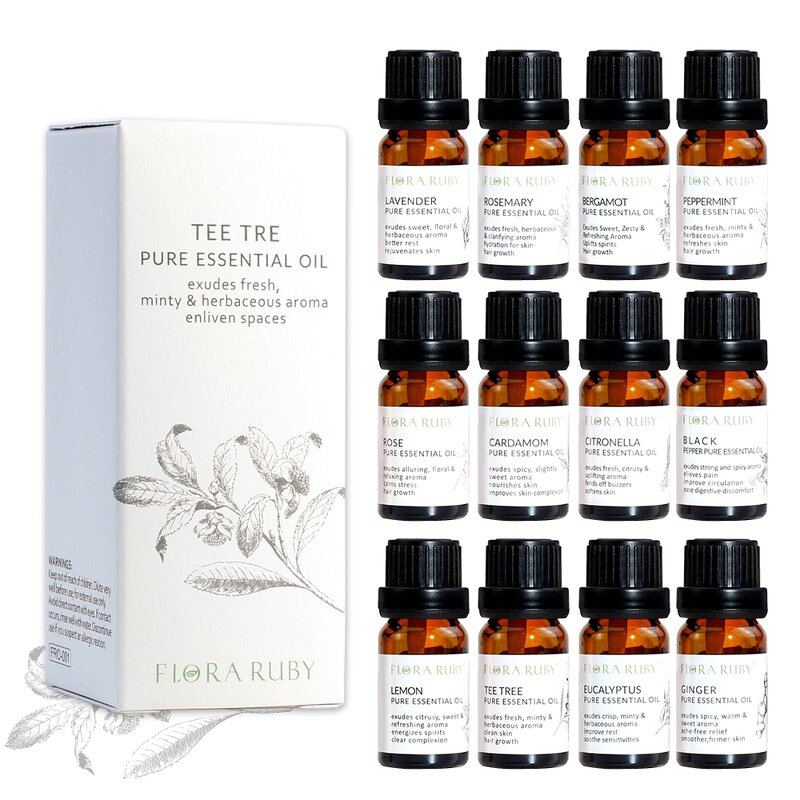 Essential Oil Gift Set Manufacturer - Flora Ruby Wholesale 10ml Pure 6 Bottles