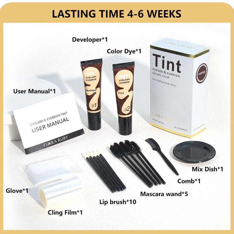 Hybrid Eyebrow Dye Manufacturer - Private Label Natural Color Long-lasting Tint Kit