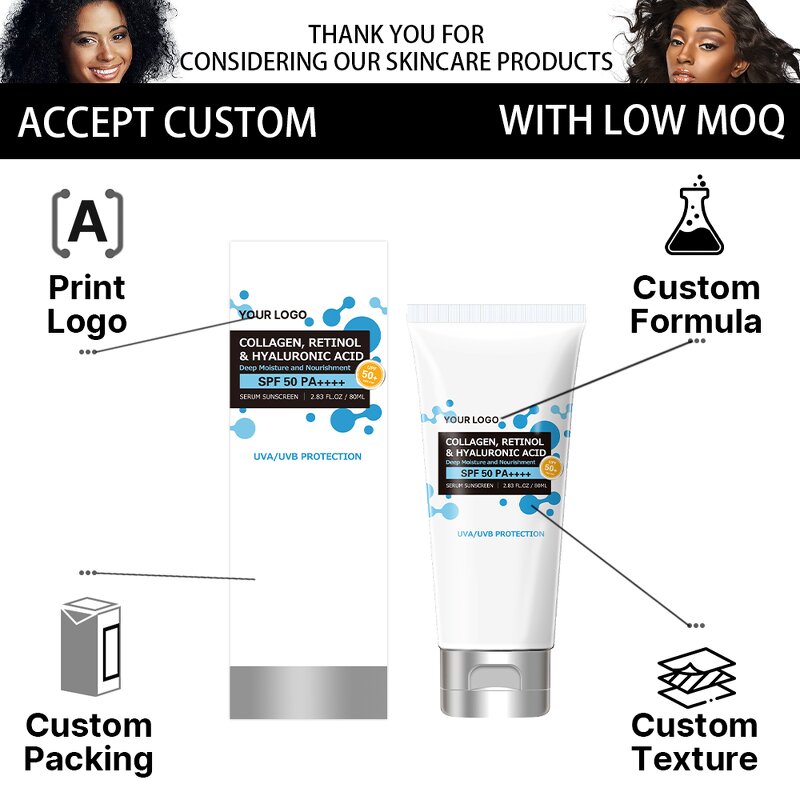 Sunscreen Cream Manufacturer - Custom Logo Wholesale Korean Mineral Spf 50