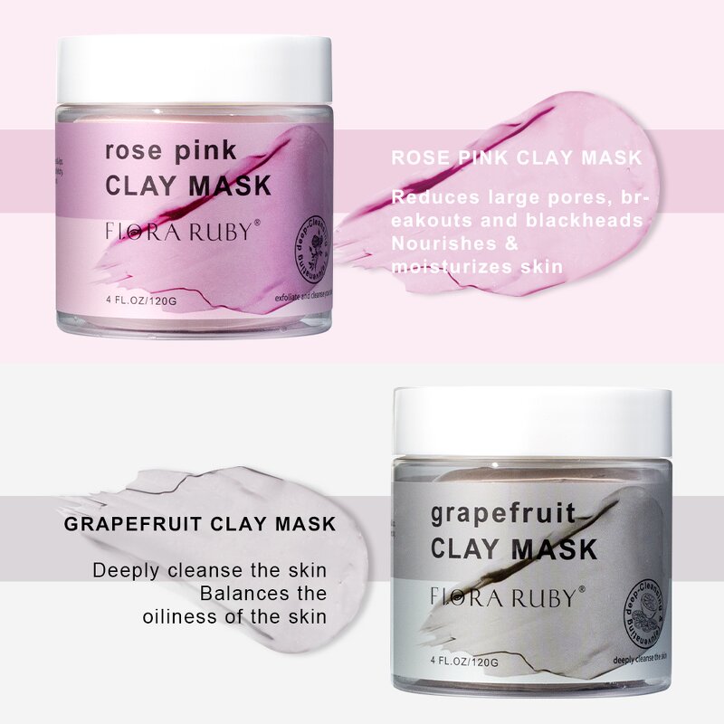 Clay Mask Factory - Private Label OEM ODM Rose Cranberry Avocado 9 Kinds