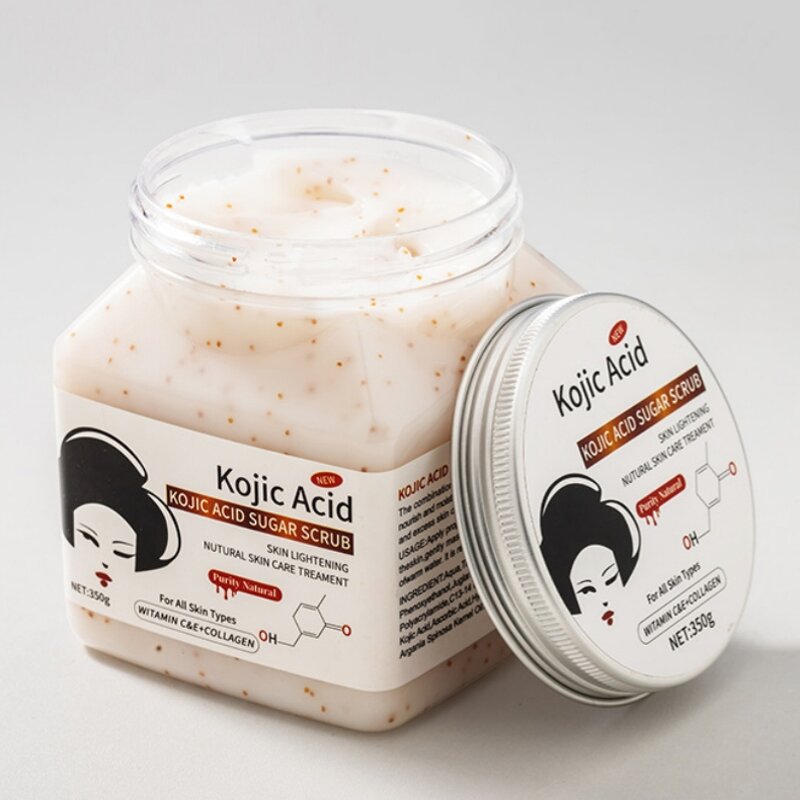 Body Scrub Manufacturer - Korean Custom Whitening Kojic Sugar Cream Natural Organic