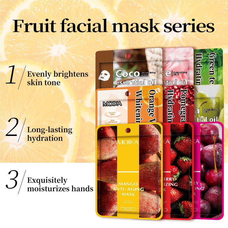 Fruit Face Mask Factory - Wholesale Organic Vitamin C Sheet Korean Moisturizing