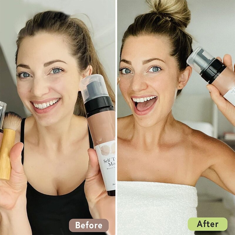 Tanning Mousse Manufacturer - Vegan Dark Body Self Foam Tanning Tanner