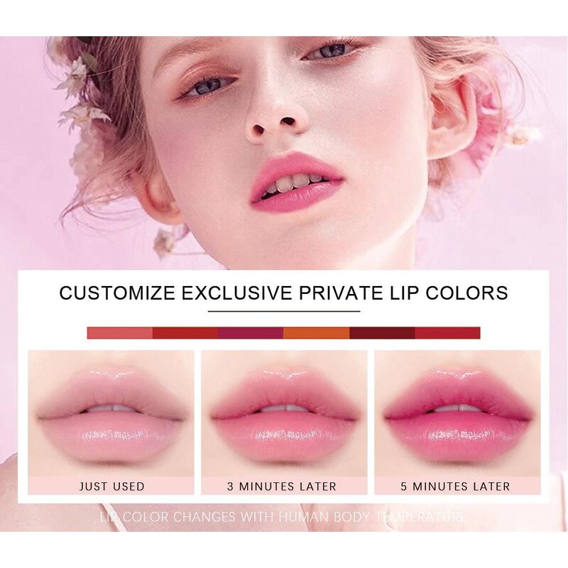 Color Change Lipstick Manufacturer - Pink Package Private Logo