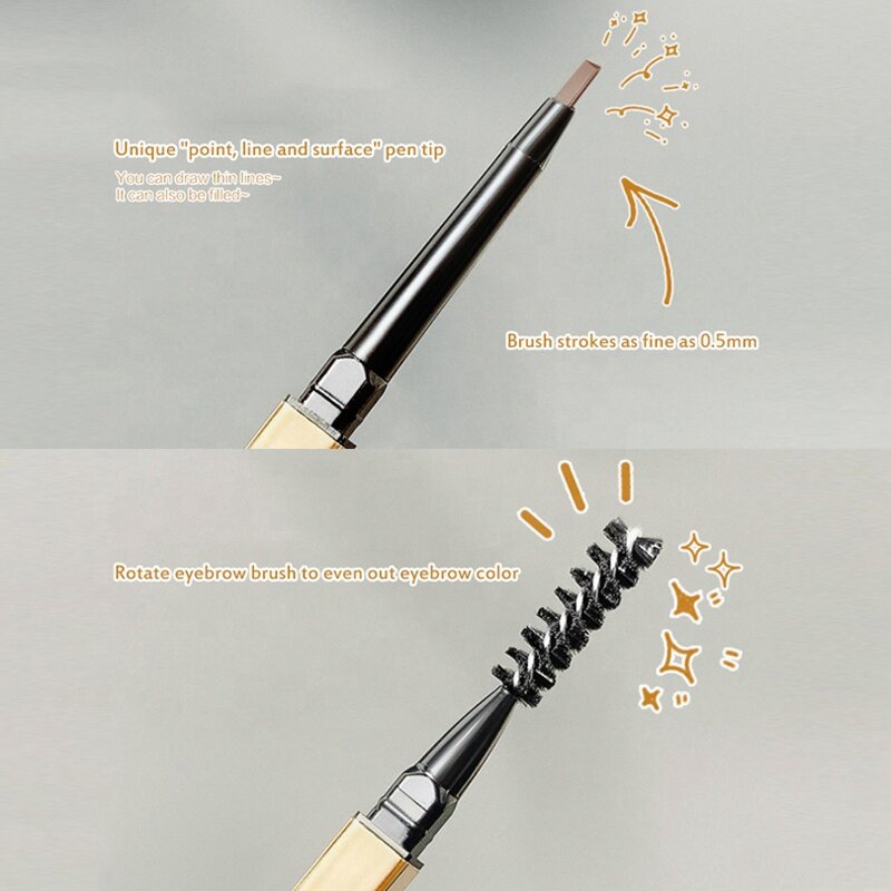 Mineral Eyebrow Pencil Manufacturer - Double-ended Fine Brush