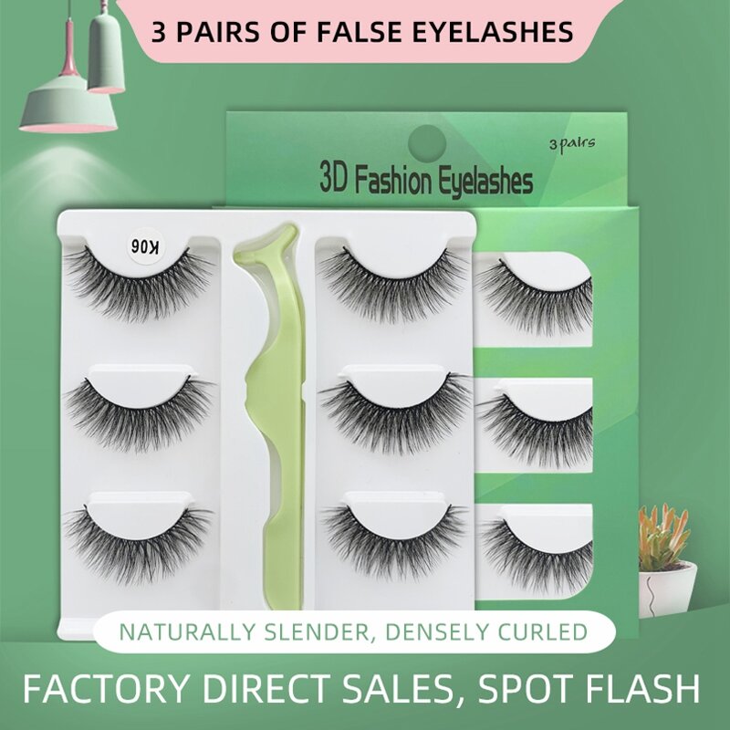 Faux Eyelashes Factory - Women's Magnetic 3D Synthetic