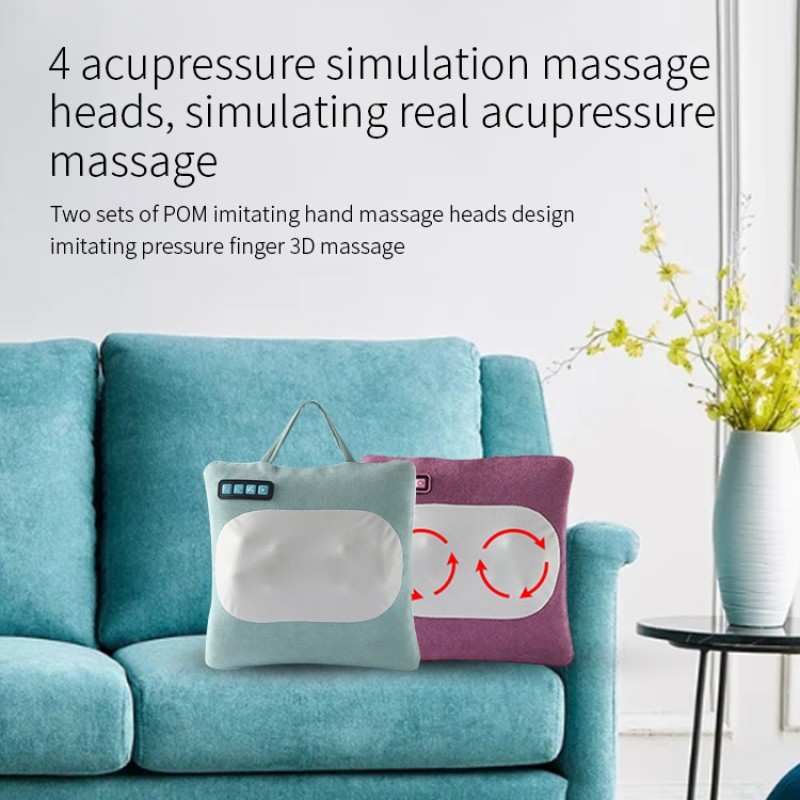Back Massage Pillow Factory - OEM Portable Home Office Heating Vibration Waist Leg