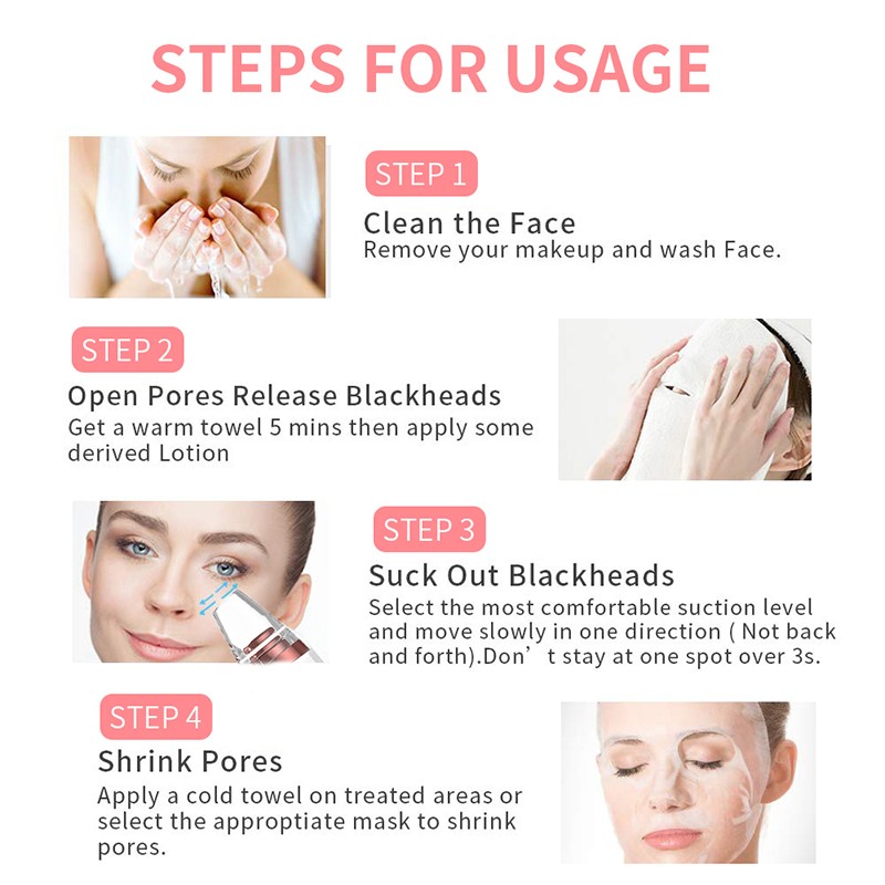 Blackhead Remover Vacuum Factory - OEM 3 Color Light Skin Care Acne Pimples Treatment Hot