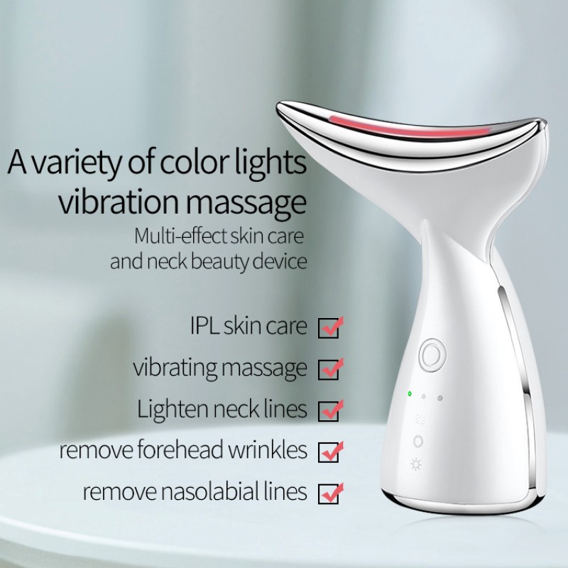 Neck Lift Device Factory - Bulk Anti Wrinkle 3 Colors LED Photon Therapy EMS Tighten