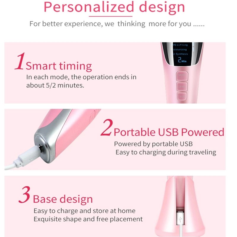 Facial Clean Machine Factory - Bulk EMS Galvanic LED Photon Hot Cold Massager