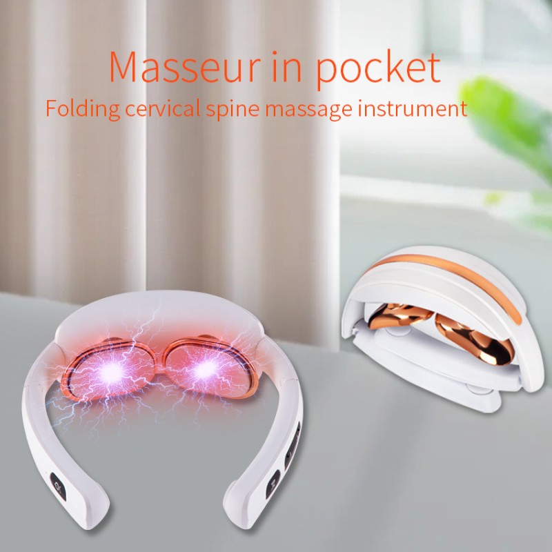 Neck Massager Manufacturer - Bulk Portable Electric Pulse Shoulder Cervical Foldable