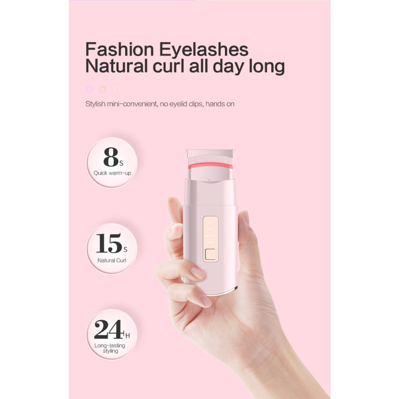 Rechargeable Eyelash Curler Manufacturer - OEM Mini Lash Curler Fast Heat Long Lasting LED