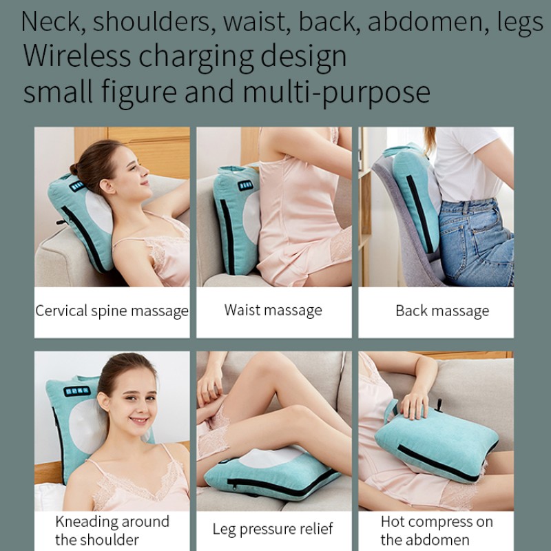 Back Massage Pillow Factory - OEM Portable Home Office Heating Vibration Waist Leg