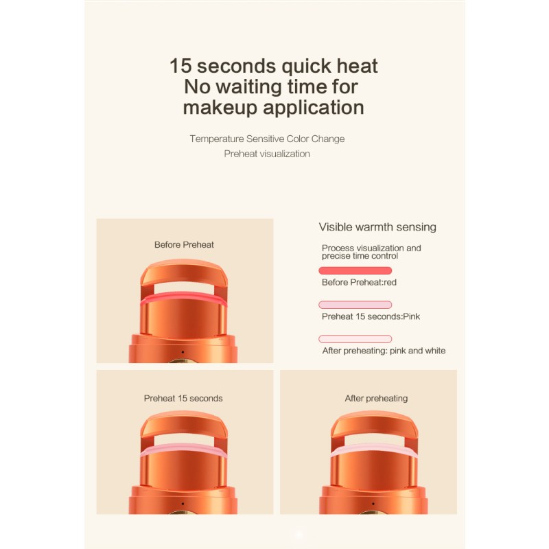 Electric Eyelash Curlers Supplier - Bulk 24 Hours Long Lasting for Makeup Natural Curling