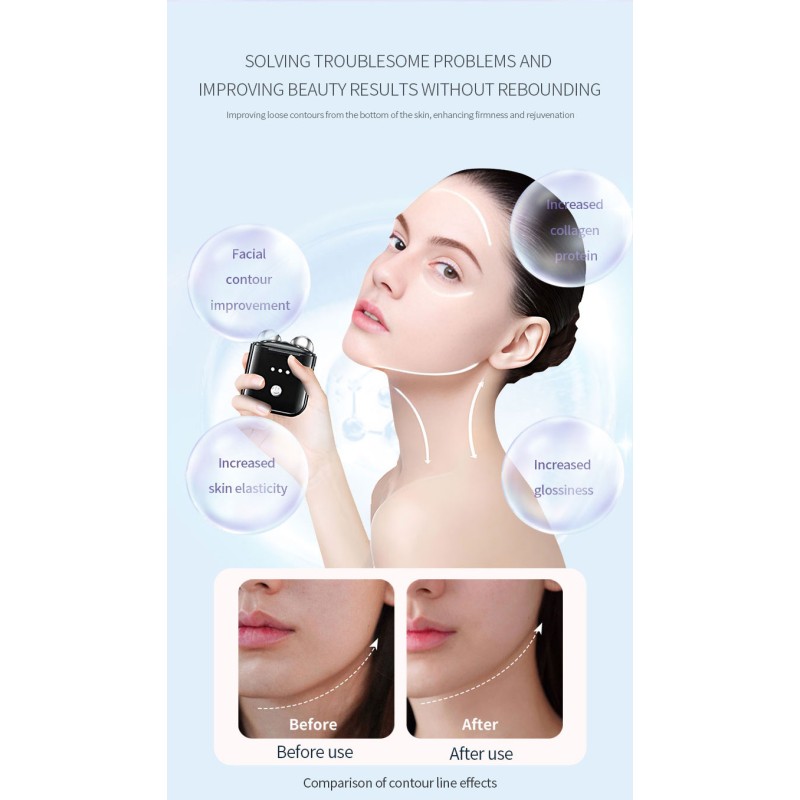 Double Chin Remover Factory - OEM Mini Home Use Microcurrent Facial Toning Device