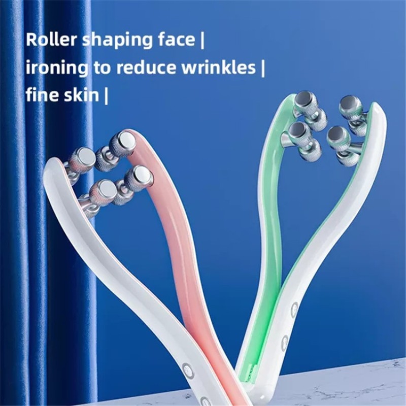 Face Slimming Device Manufacturer - OEM Y Shape Electric Microcurrent EMS V Roller
