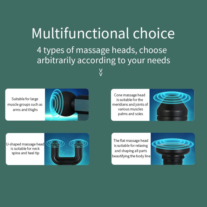 Fascia Massage Gun Factory - OEM 32 Speeds Pain Relief Deep Tissue Hot Compress