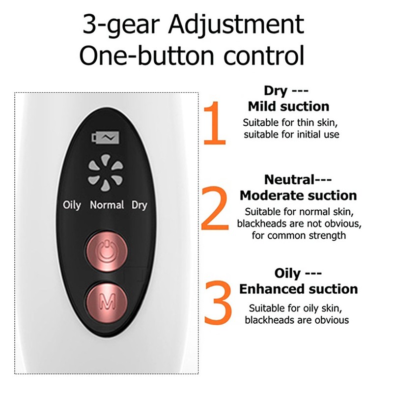 Blackhead Remover Vacuum Factory - OEM 3 Color Light Skin Care Acne Pimples Treatment Hot