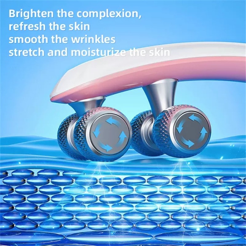 Face Slimming Device Manufacturer - OEM Y Shape Electric Microcurrent EMS V Roller