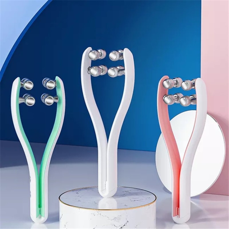 Face Slimming Device Manufacturer - OEM Y Shape Electric Microcurrent EMS V Roller