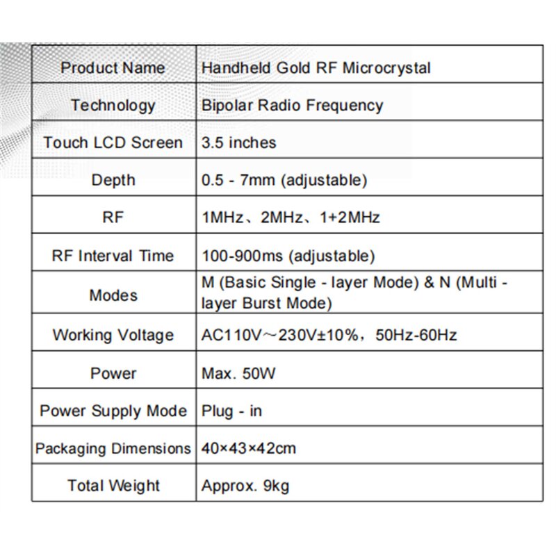 Microneedle RF Device Factory - Portable Gold RF for Fine Lines Sagging Collagen