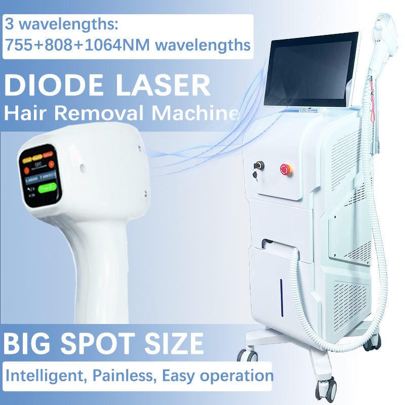 Diode Laser Hair Removal Machine Factory - 2400W 3 Wave 755 808 1064 Price