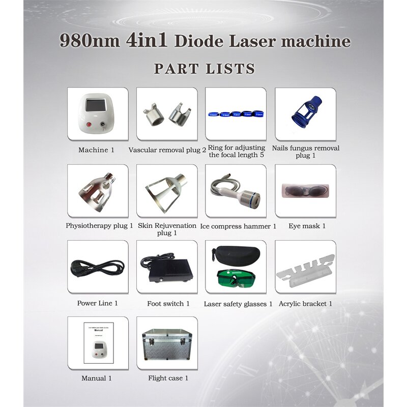 980 Nm Laser Machine Manufacturer - Medical Diode Spider Vein Removal Vascular Painless