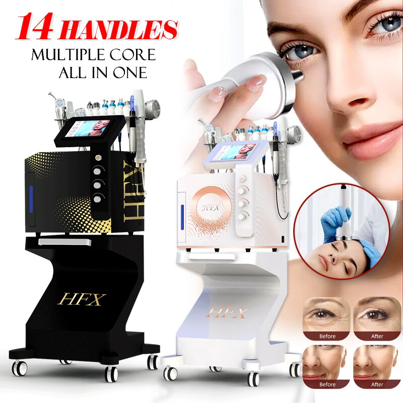 Hydro Microdermabrasion Machine Factory - 14 in 1 Features Skin Tightening Oxygen Cleaning