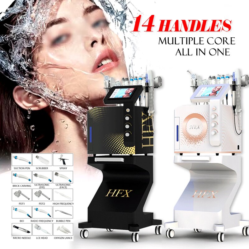 Hydro Microdermabrasion Machine Factory - 14 in 1 Features Skin Tightening Oxygen Cleaning
