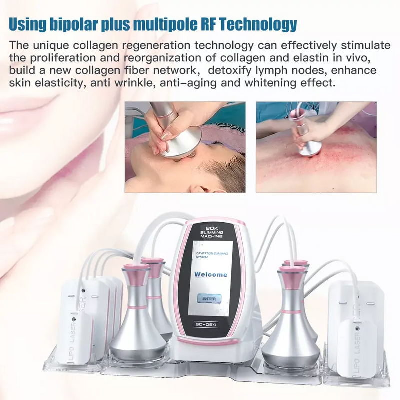Beauty Facial Machine Factory - 2023 80k Ultrasonic Cavitation Lipolaser Slimming