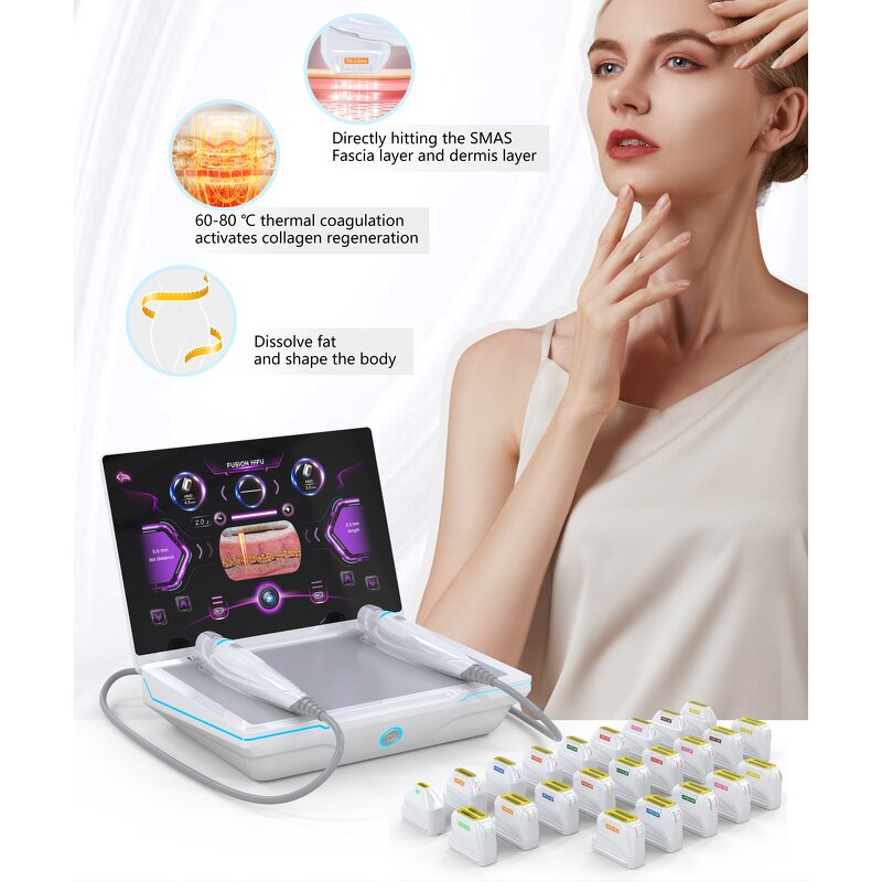 Portable HIFU Machine Factory - Non-invasive 22d Skin Tightening Fat Dissolving Dual-core