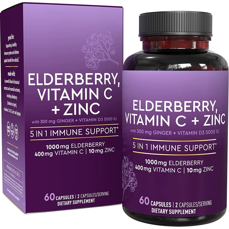 Elderberry Capusle Manufacturer - OEM/ODM Vitamin C and Zinc Pure Natural Extract