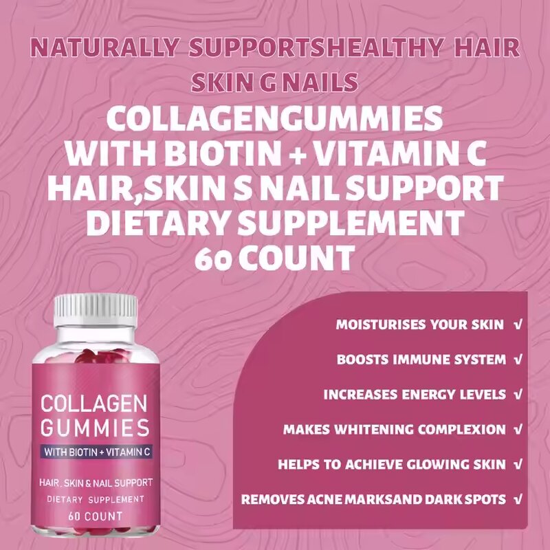 Skin Whitening Gummies Manufacturer - OEM Herbal Organic Brightening Collagen Biotin