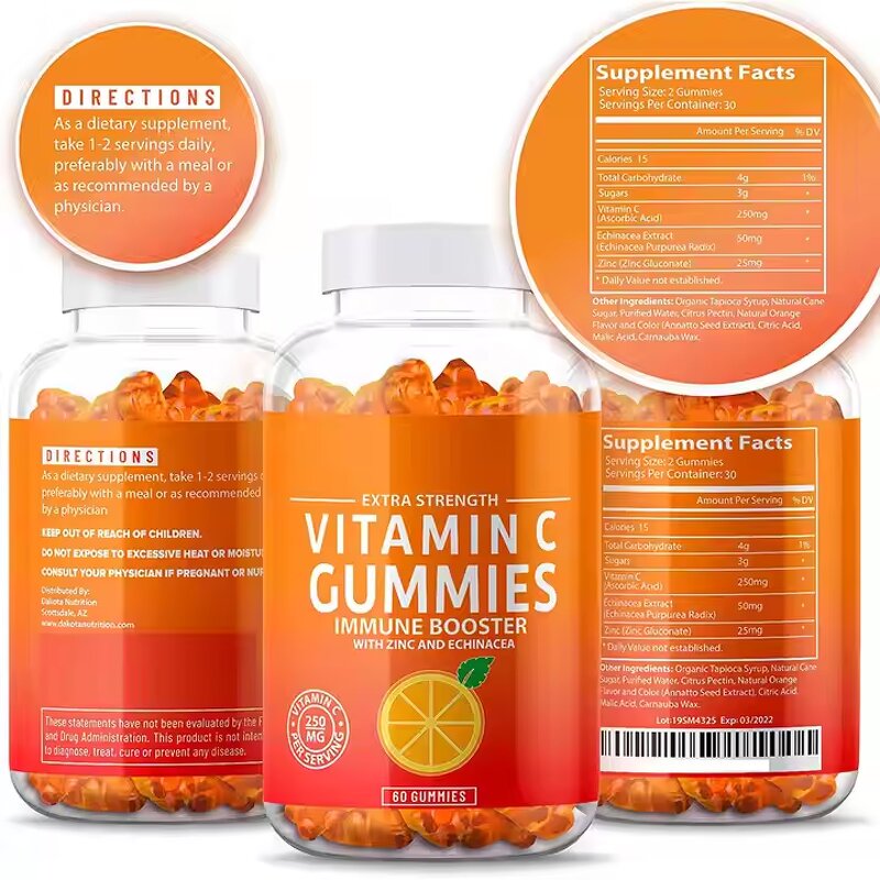 Vitamin C Gummies Factory - OEM/ODM Organic for Skin Whitening Brightening