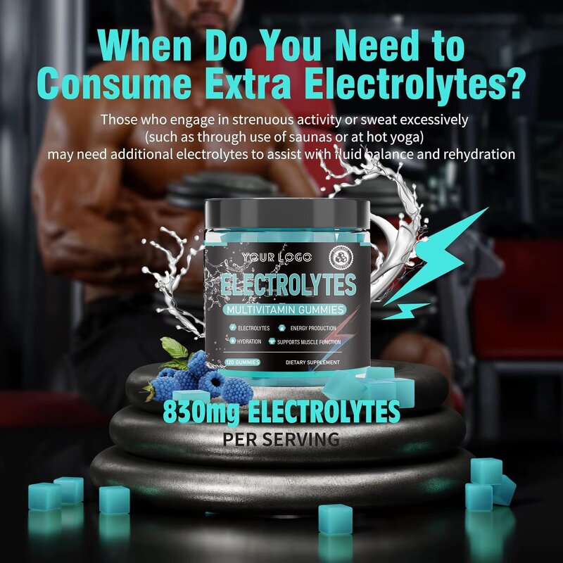 Electrolyte Gummies Manufacturer - Sugar Free Hydration Pre Workout Energy Drinks Creatine