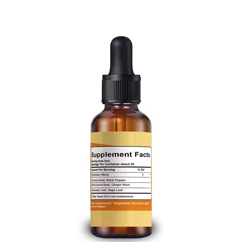 Turmeric Ginger Drops Factory - OEM Boost Energy and Mood Liquid Oil for Adult
