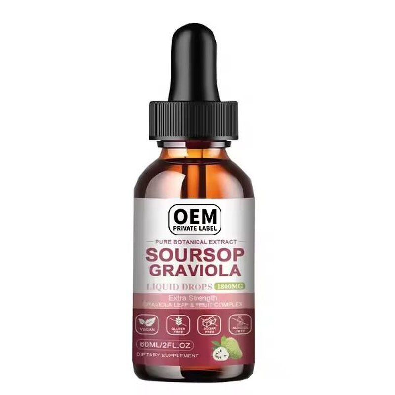 Soursop Liquid Drops Manufacturer - OEM 1800mg Leaf Fruit for Cell Support Immunity Relax