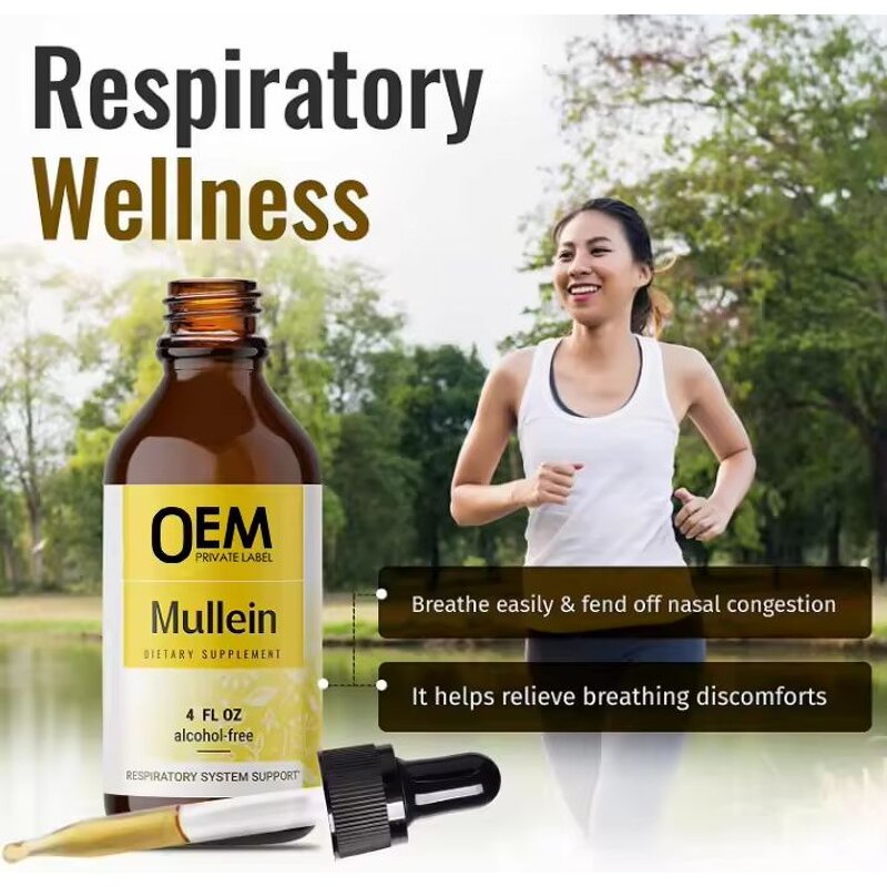 Mullein Leaf Drops Factory - Natural Organic Cleanse Lung Herbal Healthcare Supplements