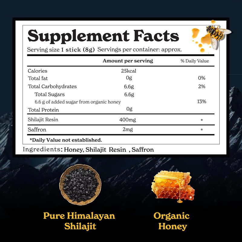Shilajit Honey Sticks Factory - OEM Private Label Himalayan Pur Healthy